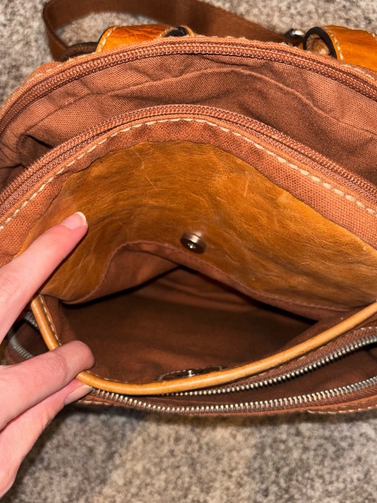 Vintage Fossil Mini Leather Backpack main image 8